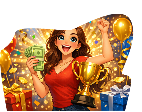 Радостный победитель розыгрыша ВКонтакте по репостам, выбранный автоматически через рандомайзер ВК